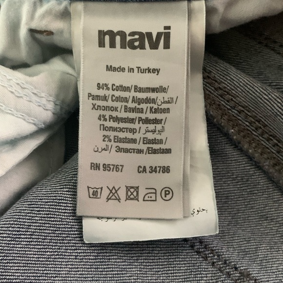 MAVI womens boyfriend cut off skinny ankle jeans size stretch dark wash 30x26 - Picture 11 of 15